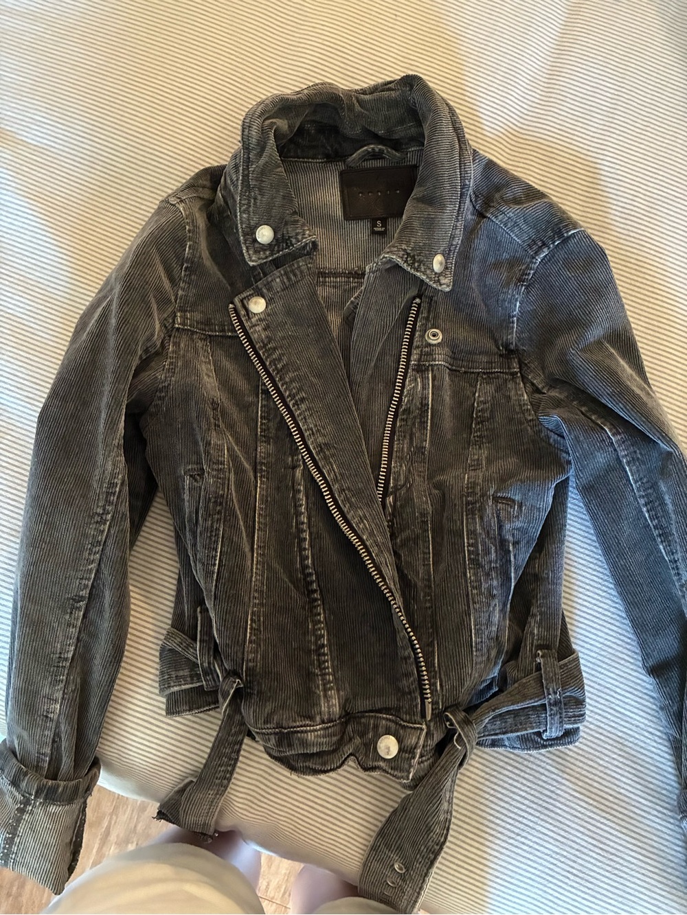 BLANKNYC x Anthropologie Keep It Simple Corduroy Moto Jacket Women's Size S